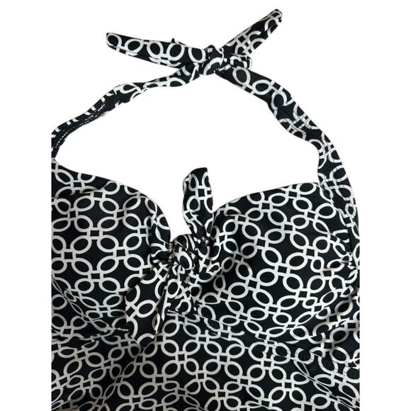Collections by Catalina Black & White Patterned Tankini Top Women's 1X 16W NEW - Picture 2 of 11
